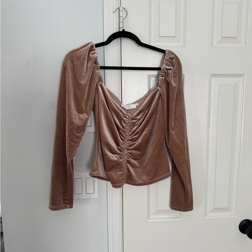ASTR Ruched Velvet Top - NWOT